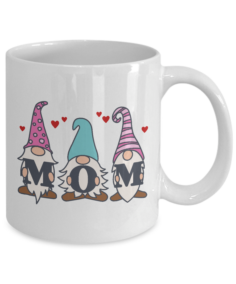 Gnomes Mom White Ceramic Mug | Unique Design Stay Cool Coffee Mug | White Cool Coffee Mug