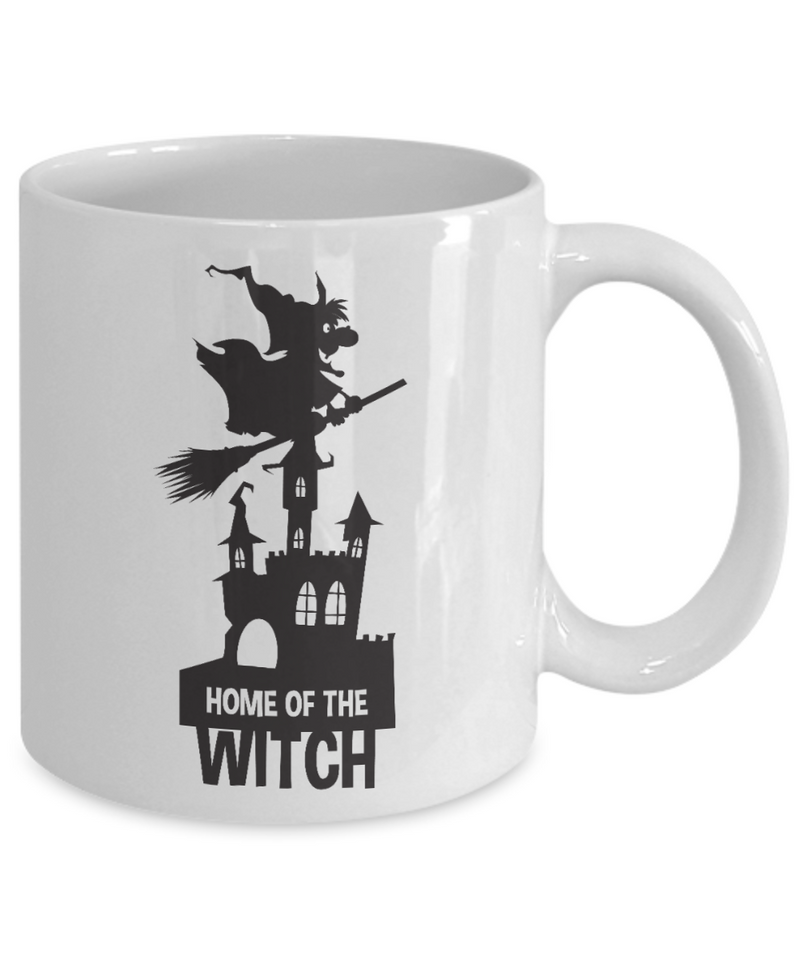 Home Of The Witch White Mug