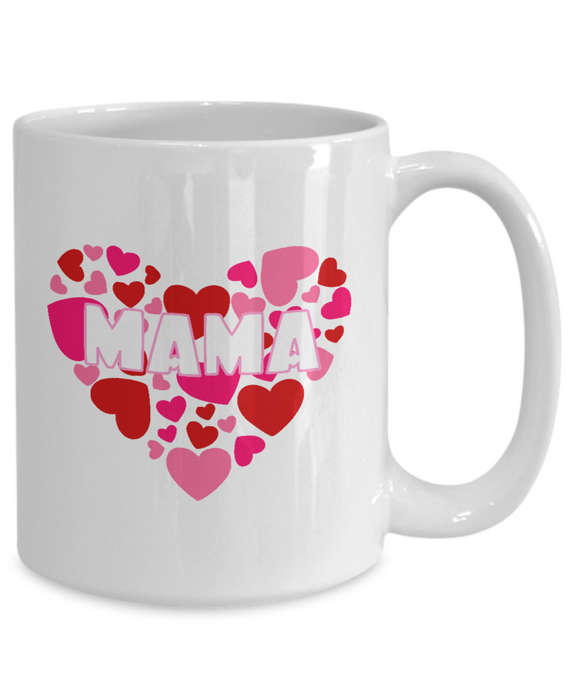 Mama in heart  |  White Cool Coffee Mug
