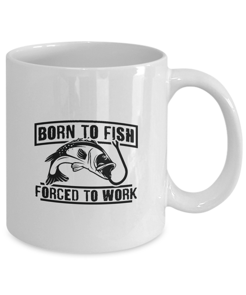 Fish Print White Coffee Mug