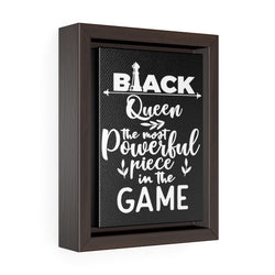 Powerful Black Queen Vertical Framed Premium Gallery Wrap Canvas - Staurus Direct