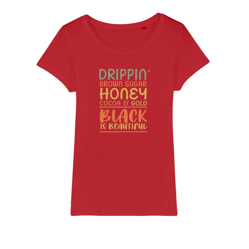 Black Drippin Organic Jersey Womens T-Shirt - Staurus Direct