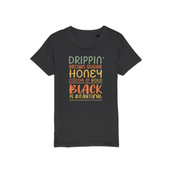 Black Drippin Organic Jersey Kids T-Shirt - Staurus Direct
