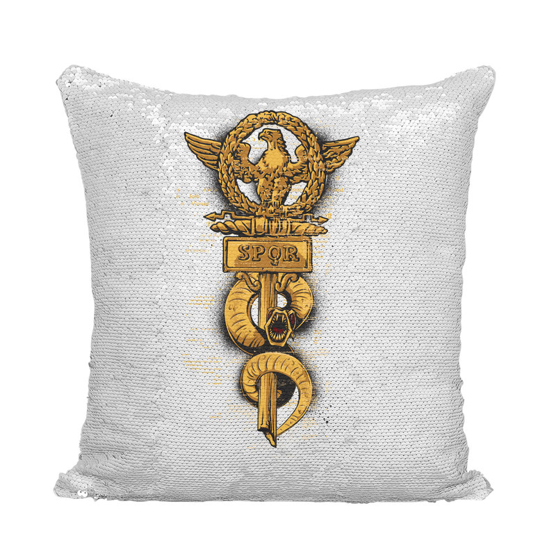 Golden Spore Drippin Sequin Cushion Cover