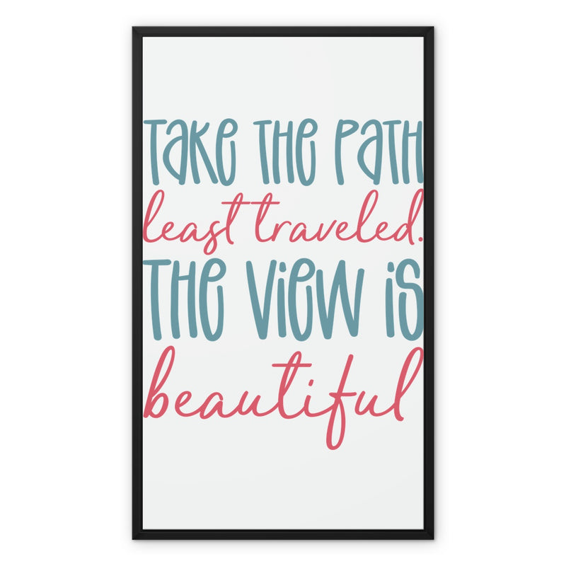 Path Least Travelled Framed Canvas