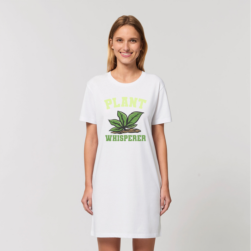 Plant Whisperer Organic T-Shirt Dress - Staurus Direct
