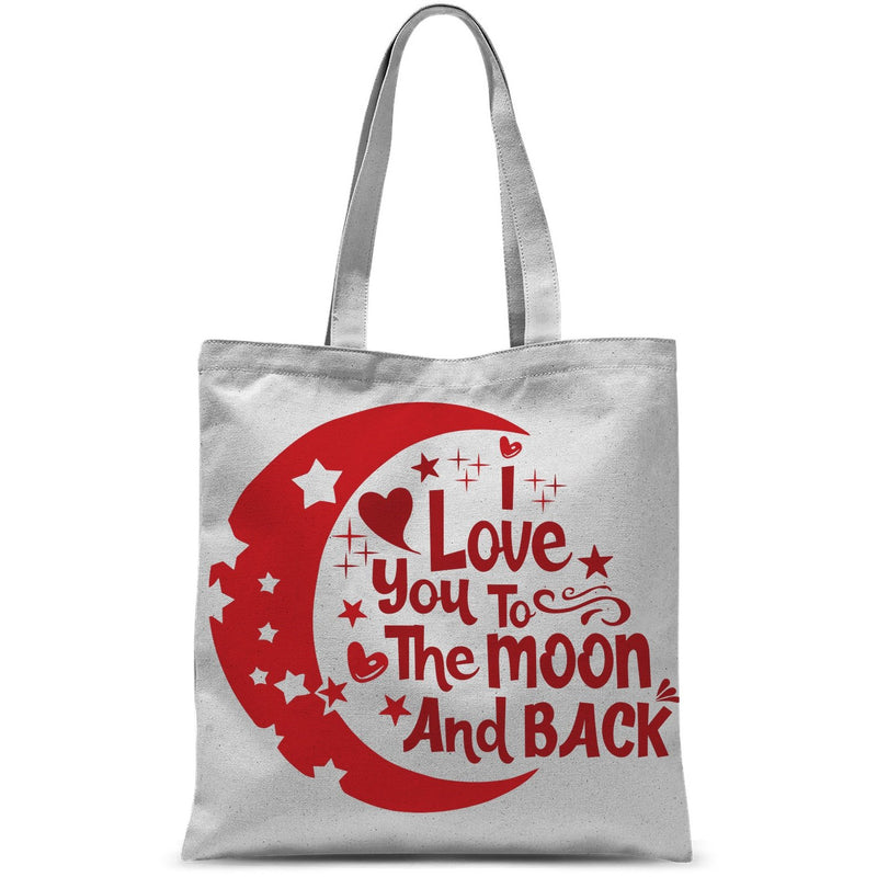 I Love You To The Moon & Back Sublimation Tote Bag - Staurus Direct