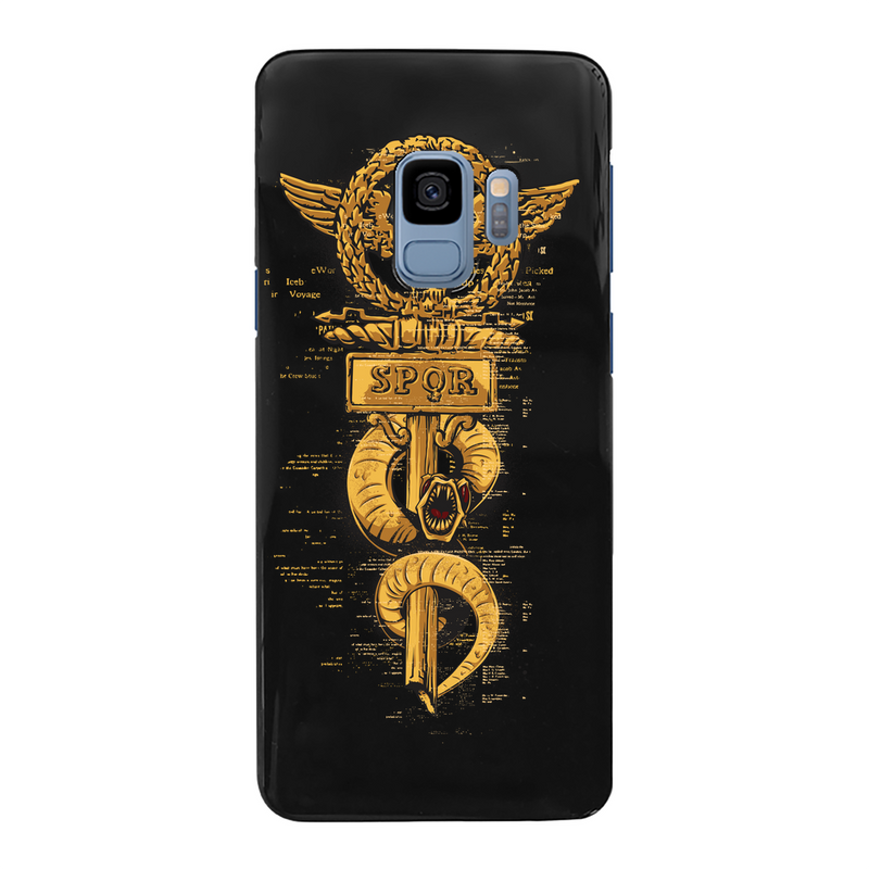 Golden Spore Back Printed Black Hard Phone Case