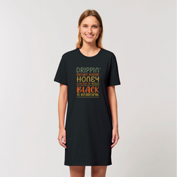 Black Drippin Organic T-Shirt Dress - Staurus Direct