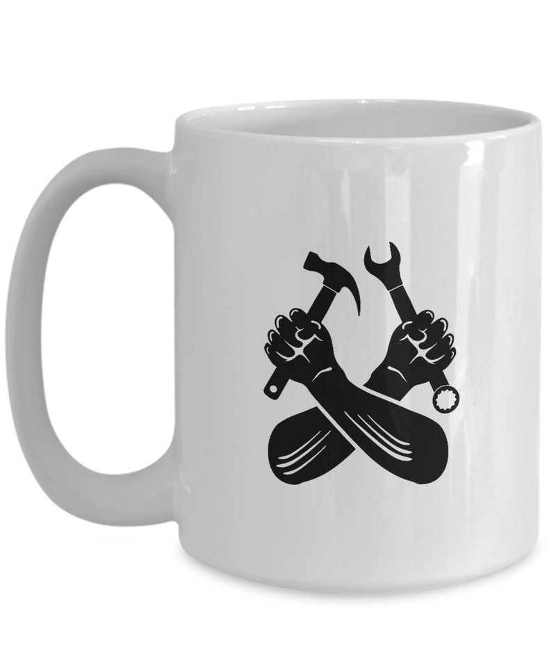 White Coffee Mug crossed  badass bearded dad Mug  fathers Day Gift Lovers Gift To Dad  Presents Gifts| White Cool Coffee Mug