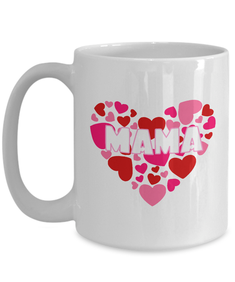 Mama in heart  |  White Cool Coffee Mug