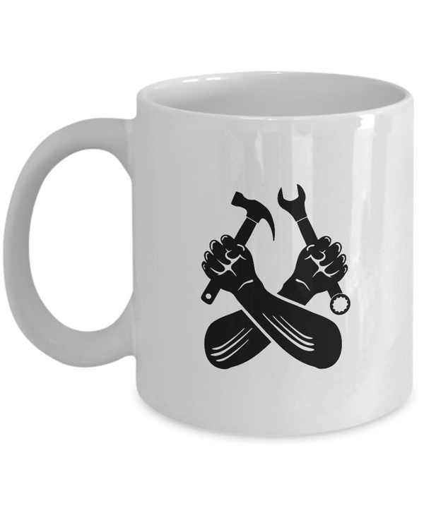 White Coffee Mug crossed  badass bearded dad Mug  fathers Day Gift Lovers Gift To Dad  Presents Gifts| White Cool Coffee Mug