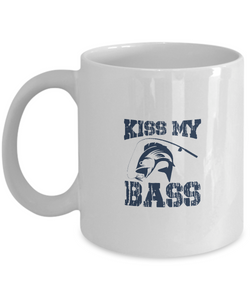 White Coffee Mug Tea Chocolate Kiss my bass Pet Lovers Memorial Presents Gifts|  White Cool Coffee Mug