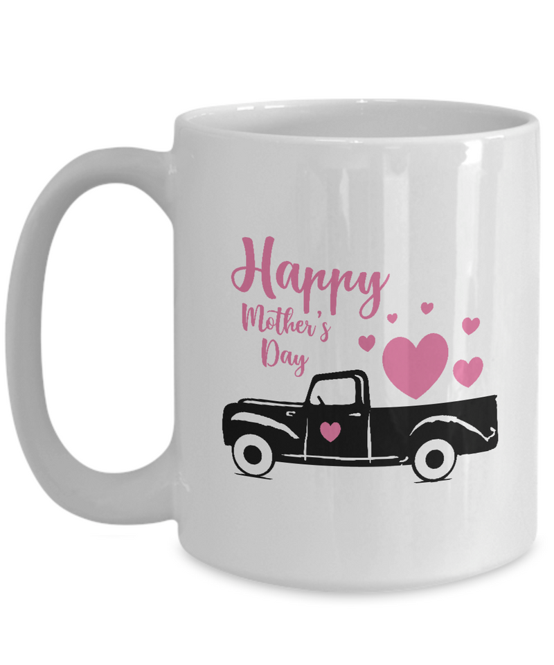 Old truck Happy mothers day| Unique Design Stay Cool Coffee Mug | White Cool Coffee Mug