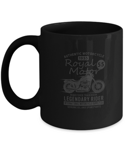 Authentic Royal Motor Legendary Ride White Mug Tea Coffee Chocolate Motorcycle Bike Racing Lovers Uncle Friends Hobby Travelers Gifts|  White  Cool Coffee Mug