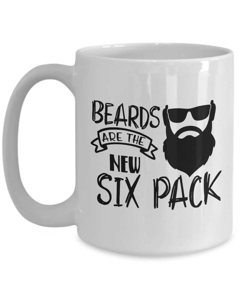 White Coffee Mug beards are the new six pack Mug  fathers Day Gift Lovers Gift To Dad  Presents Gifts| White Cool Coffee Mug