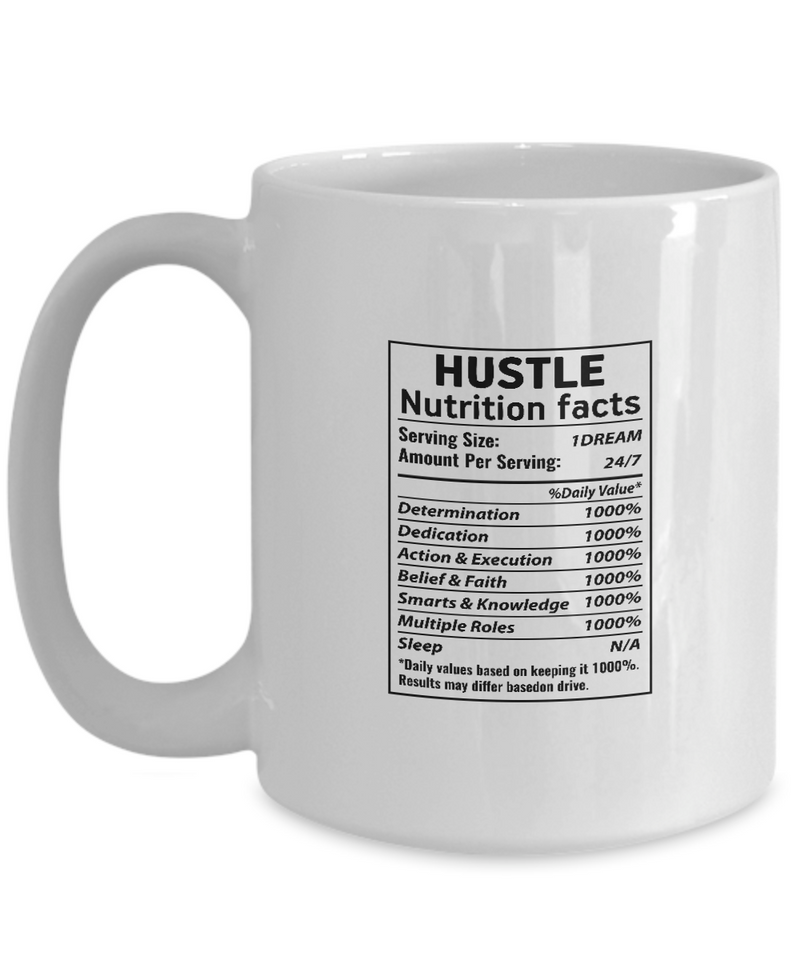 White Coffee Mug  Hustle Nutrition Ladies Mug  Mothers Day Gift Lovers Memorial Presents Gifts| White Cool Coffee Mug