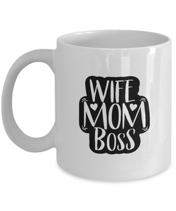 White Coffee Mug wife mom boss Mug  Mothers Day Gift Lovers Memorial Presents Gifts| White Cool Coffee Mug