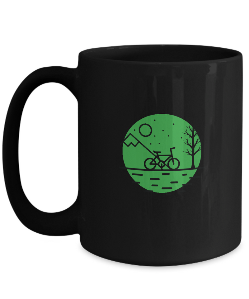 Pavement Ends ,  |  Black Cool  Bicycle Coffee Mug