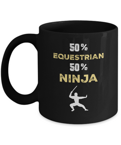50% Equestrian 50% Black Mug.Jpg