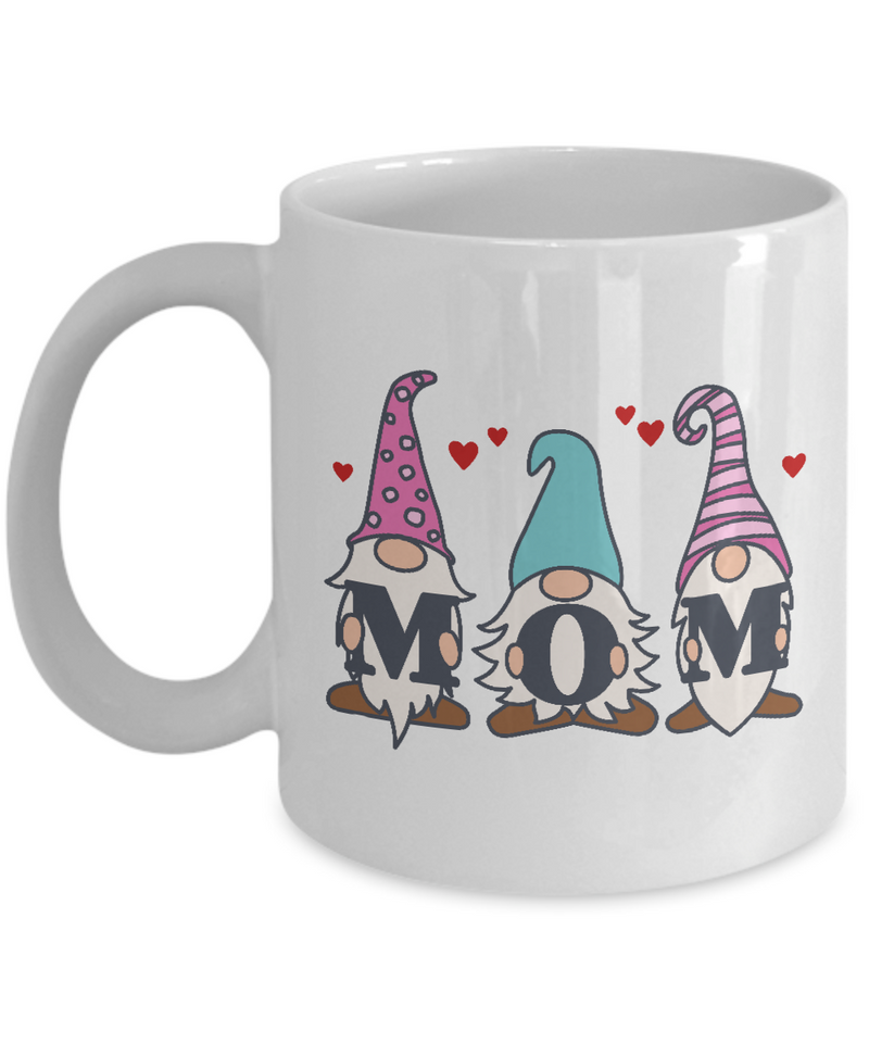 Gnomes Mom White Ceramic Mug | Unique Design Stay Cool Coffee Mug | White Cool Coffee Mug