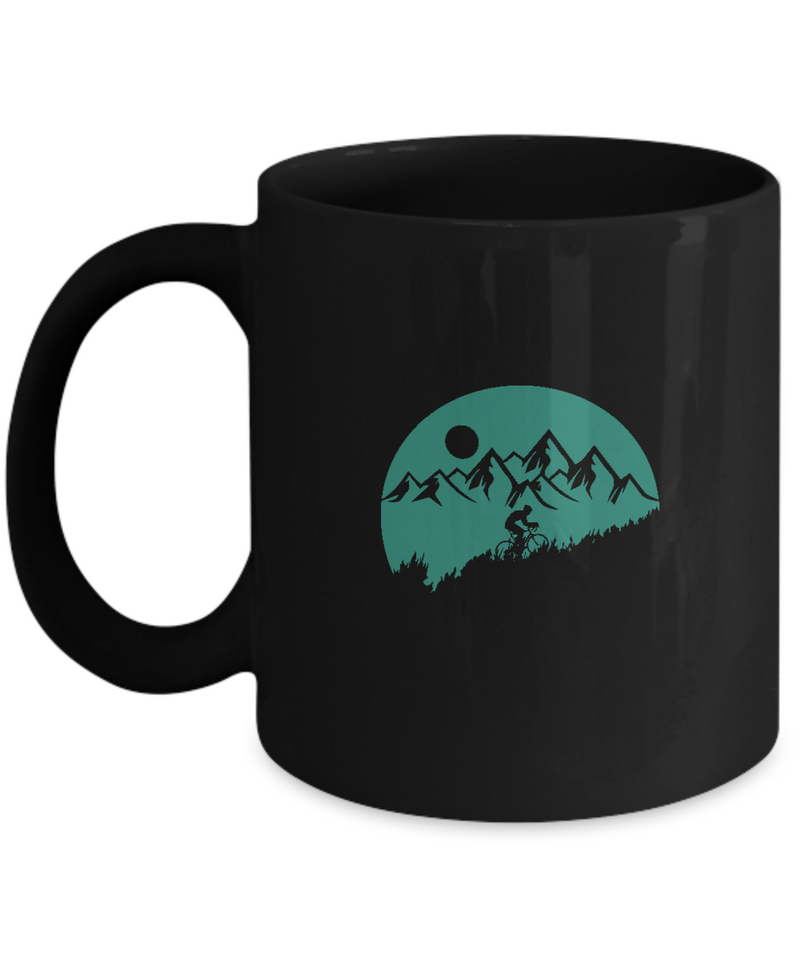 Off The Grid In The Gravel , |  Black Cool  Bicycle Coffee Mug