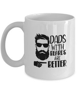 White Coffee Mug badass bearded dad Mug  fathers Day Gift Lovers Gift To Dad  Presents Gifts| White Cool Coffee Mug