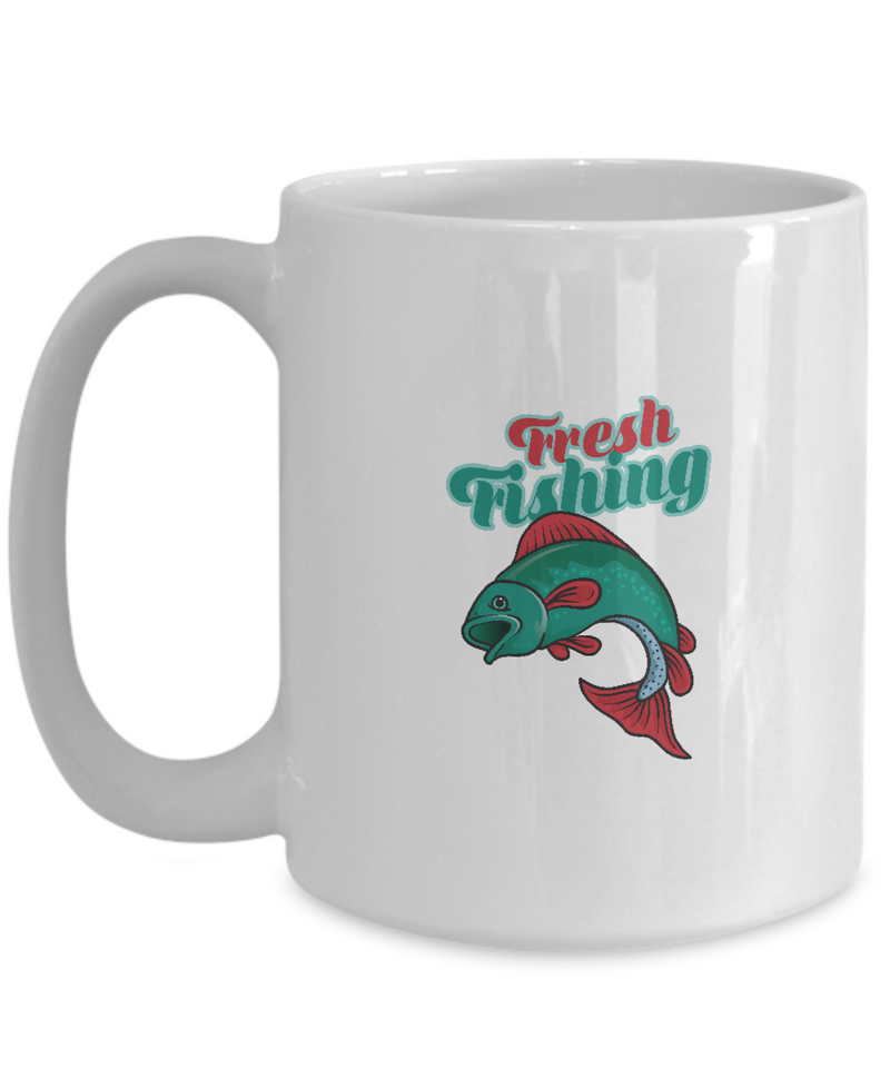 White Coffee Mug Tea Chocolate Fresh fishing Pet Lovers Memorial Presents Gifts|  White  Cool Coffee Mug