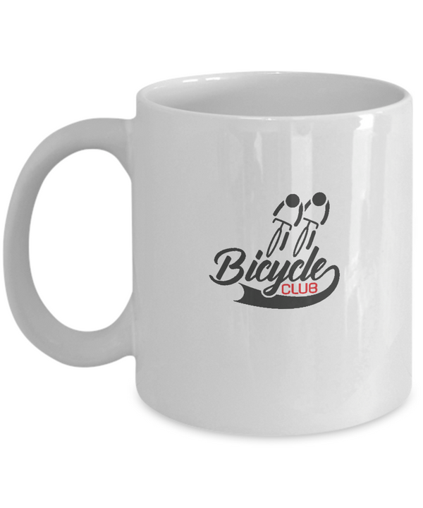Bicycle Club , Bicycle Cycling Coffee Mug, Cyclist Coffee Mug, Mug Present For Bicycle Riders, |  White Cool  Bicycle Coffee Mug
