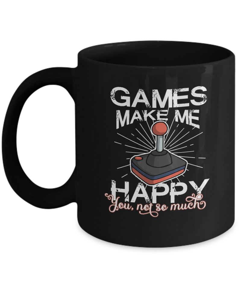 Games Make Me Happy Black Mugs.jpg