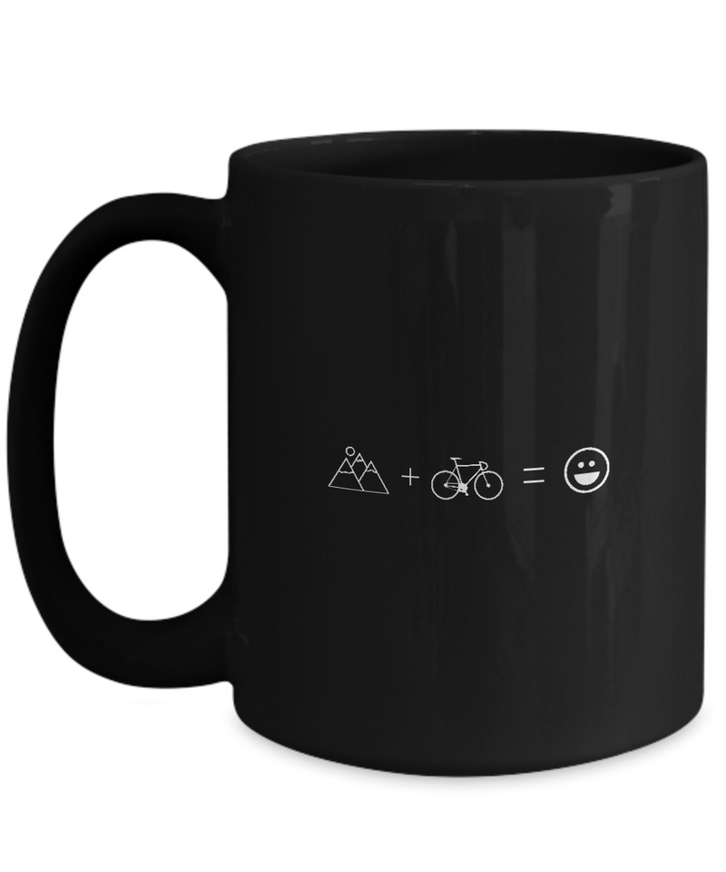 Ride On , Bicycle Cycling Coffee Mug, Cyclist Coffee Mug, Mug Present For Bicycle Riders, Funny Gift For Cyclist  |  Black Cool  Bicycle Coffee Mug