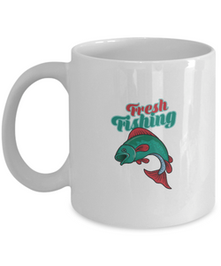 White Coffee Mug Tea Chocolate Fresh fishing Pet Lovers Memorial Presents Gifts|  White  Cool Coffee Mug