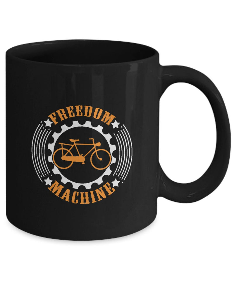 Freedom Machine Ceramic Mugs, Coffee Cup Gift For Military Veteran or Patriotic, Freedom  Spiritual Graphic  Tea Cup Fun Novelty Gift