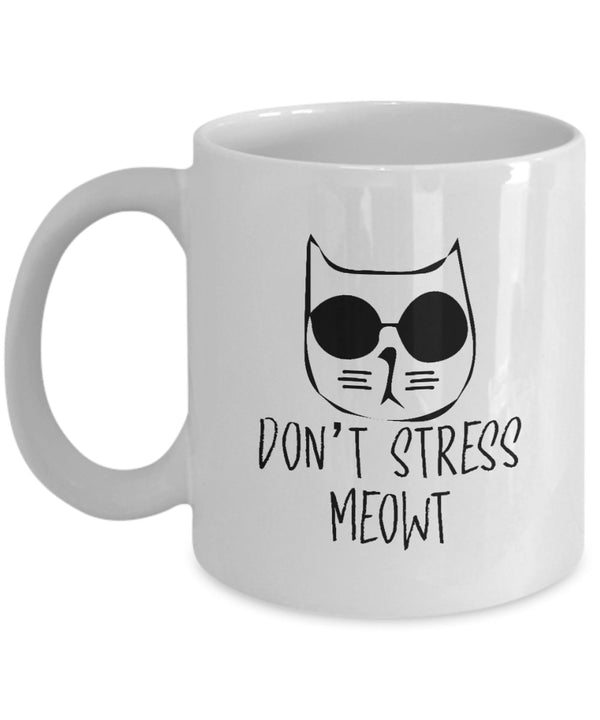 Don't Stress Me Out Campfire White Mug, Cat Lover Kittens Tea Gift, Funny Coffee Mug, Cat Lover Ceramic Coffee Mug, Cat Decor Coffee Mug