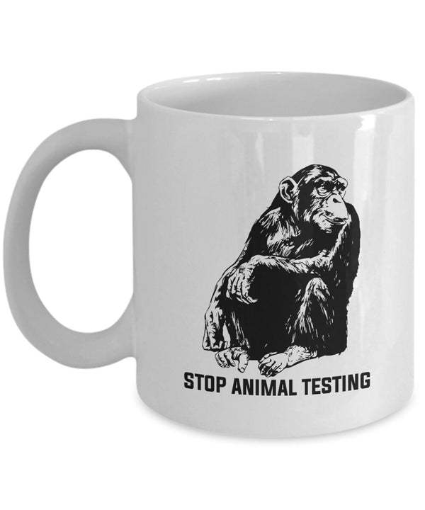 Stop Animal Testing Coffee Mug - Gift for Animal Lover - Stop Animal Violence - Mug for Birthday Gift