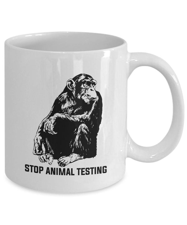 Stop Animal Testing Coffee Mug - Gift for Animal Lover - Stop Animal Violence - Mug for Birthday Gift