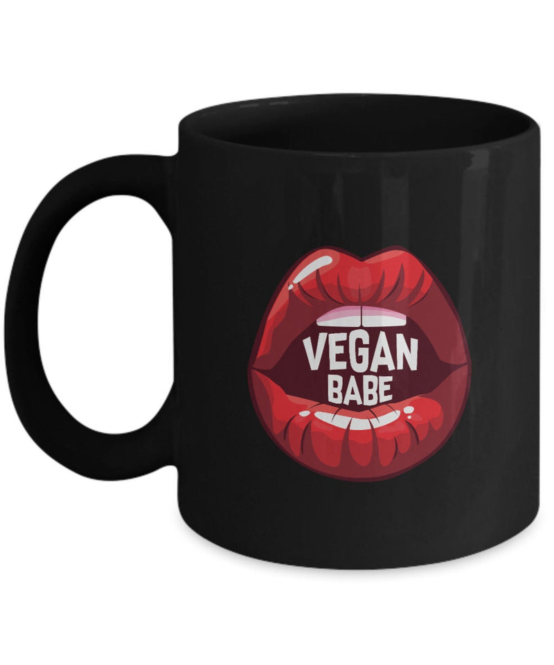 Vegan Babe Mug - Funny Vegan Mug - Gift for Vegan Girlfriend - Gift for Vegetarian Girlfriend - Birthday Gift for her - Coffee mug