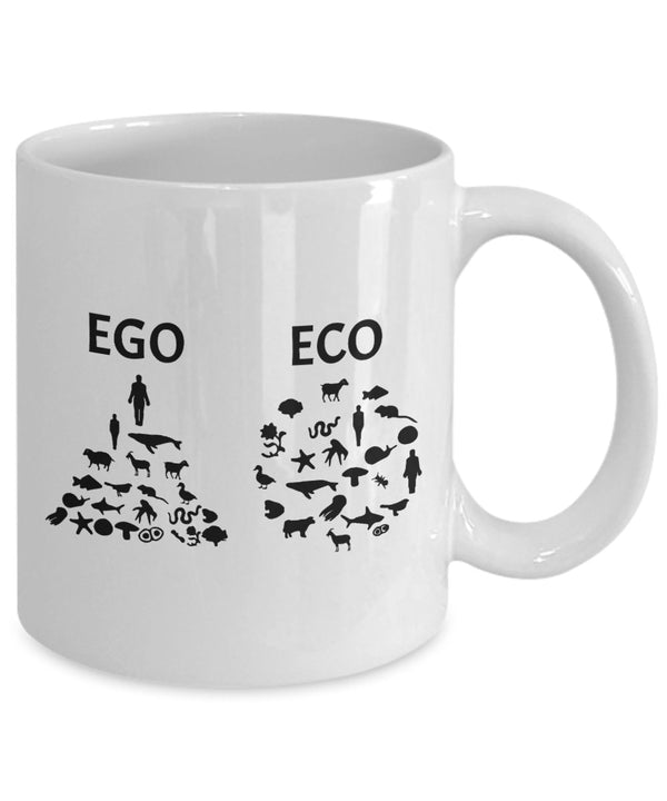 Ego Eco Theme Printing Coffee Mug - Eco Friendly Mug - Mug for Nature Friendly People - Mug for Gift
