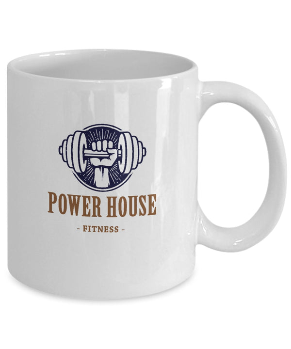 Power House Coffee Mug - Powerlifting Mug - Bodybuilding Mug - CrossFit Mug - White Mug for Gym Lover Friend