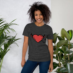 Large Red Heart Short-Sleeve Women T-Shirt
