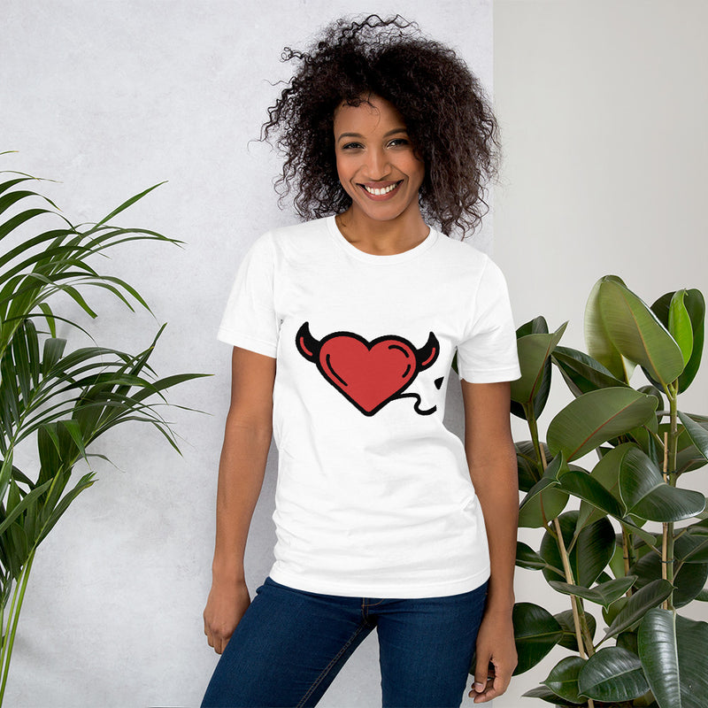 Large Red Heart Short-Sleeve Women T-Shirt